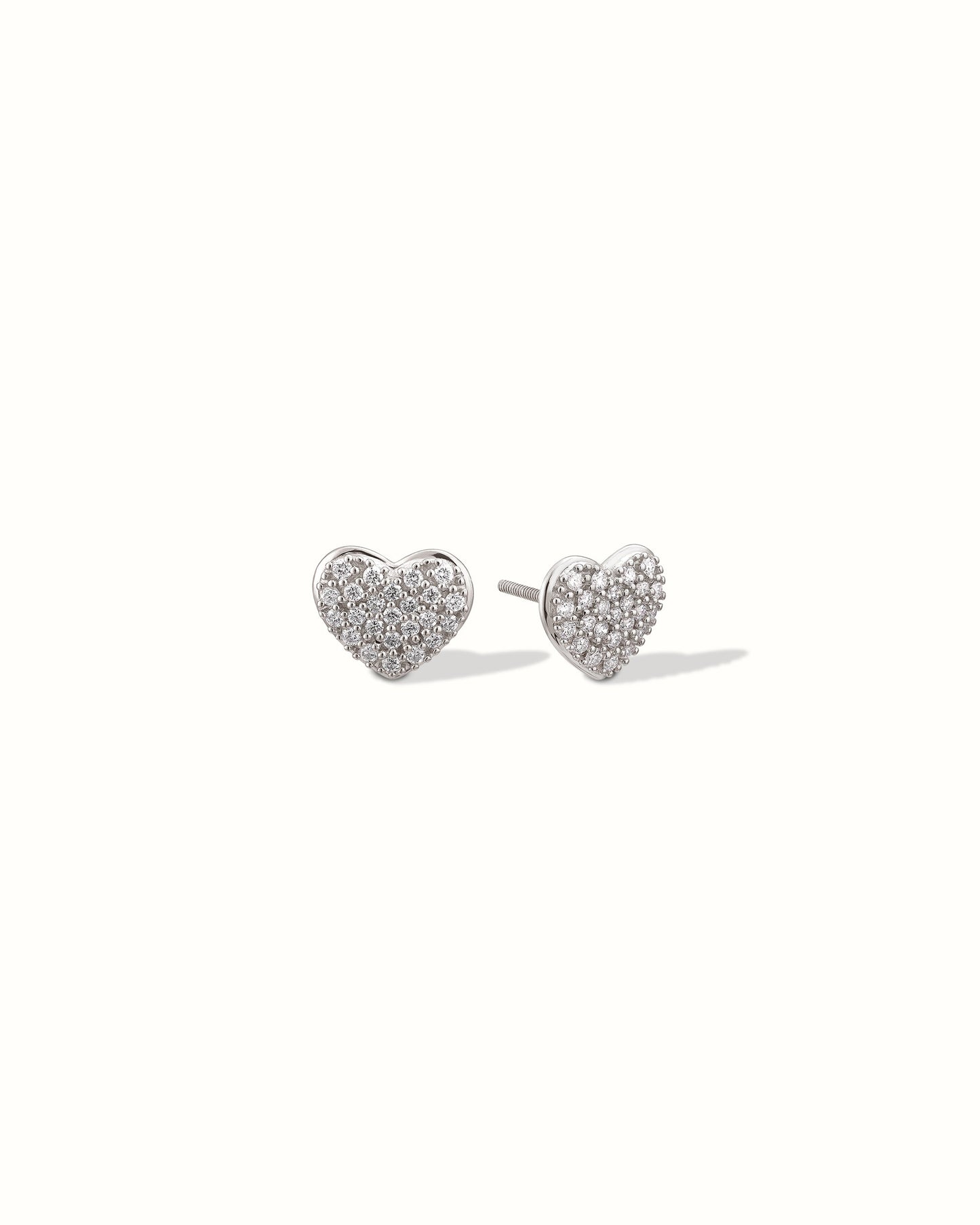Diamond Heart Studs