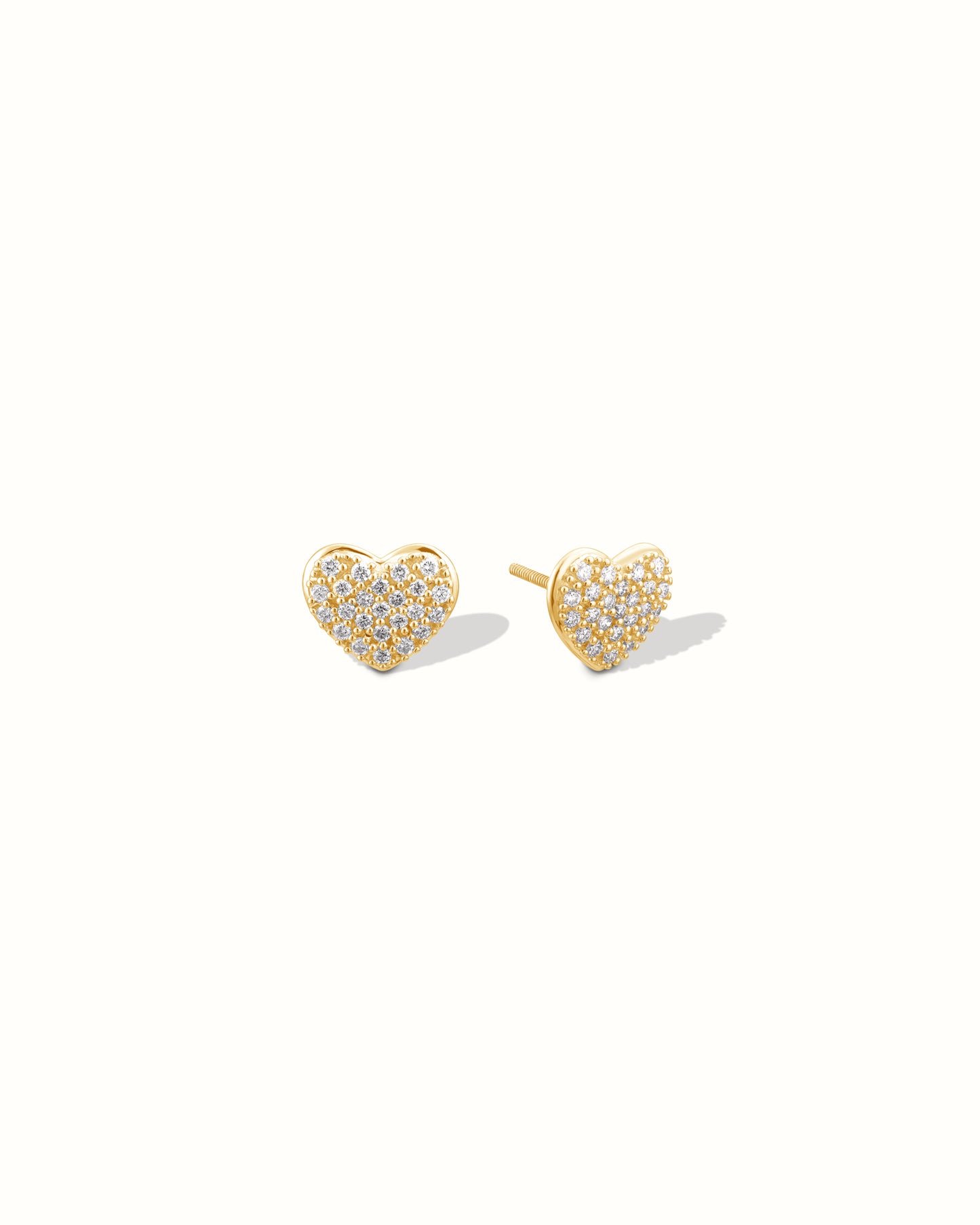 Diamond Heart Studs