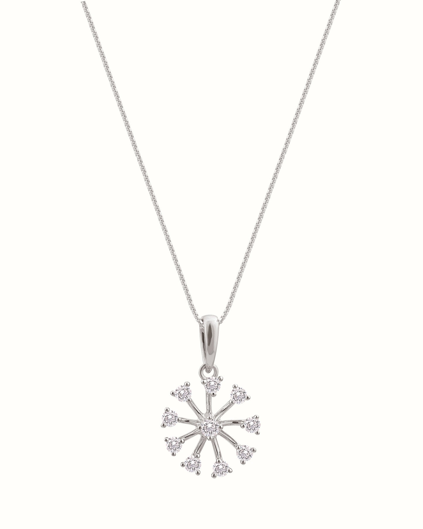 Diamond Floral Pendant