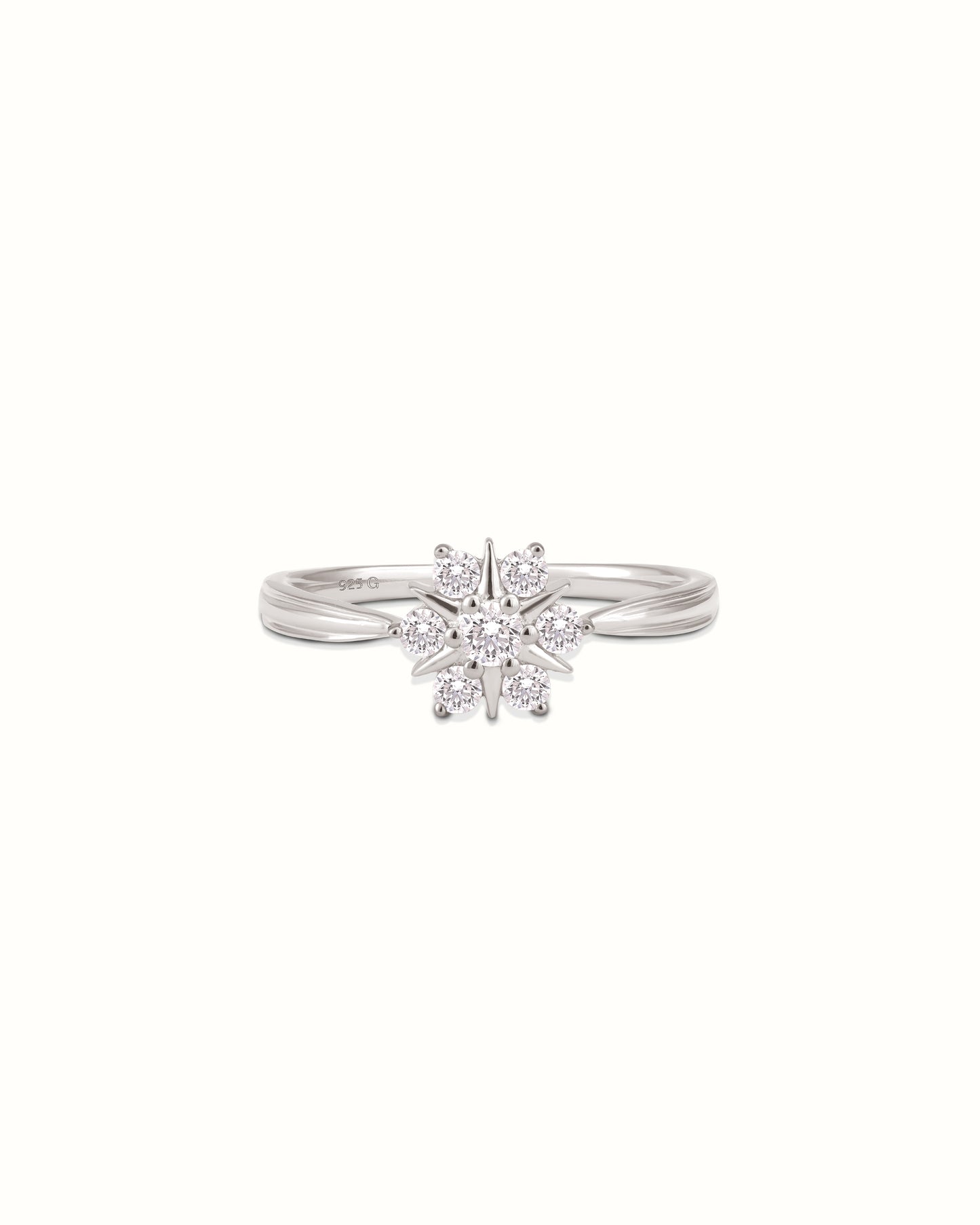7 Stone Flower Ring