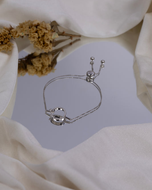 Circle Diamond Bracelet hover image