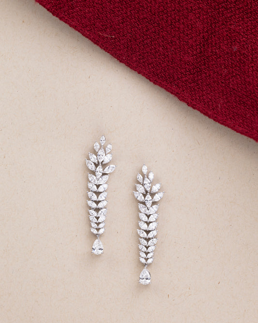 Leaf Diamond Danglers hover image