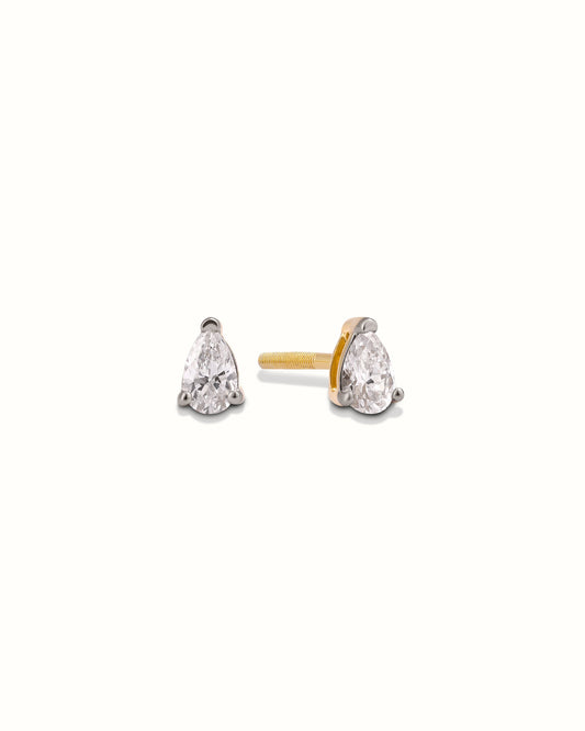 0.15ct Pear Diamond Studs