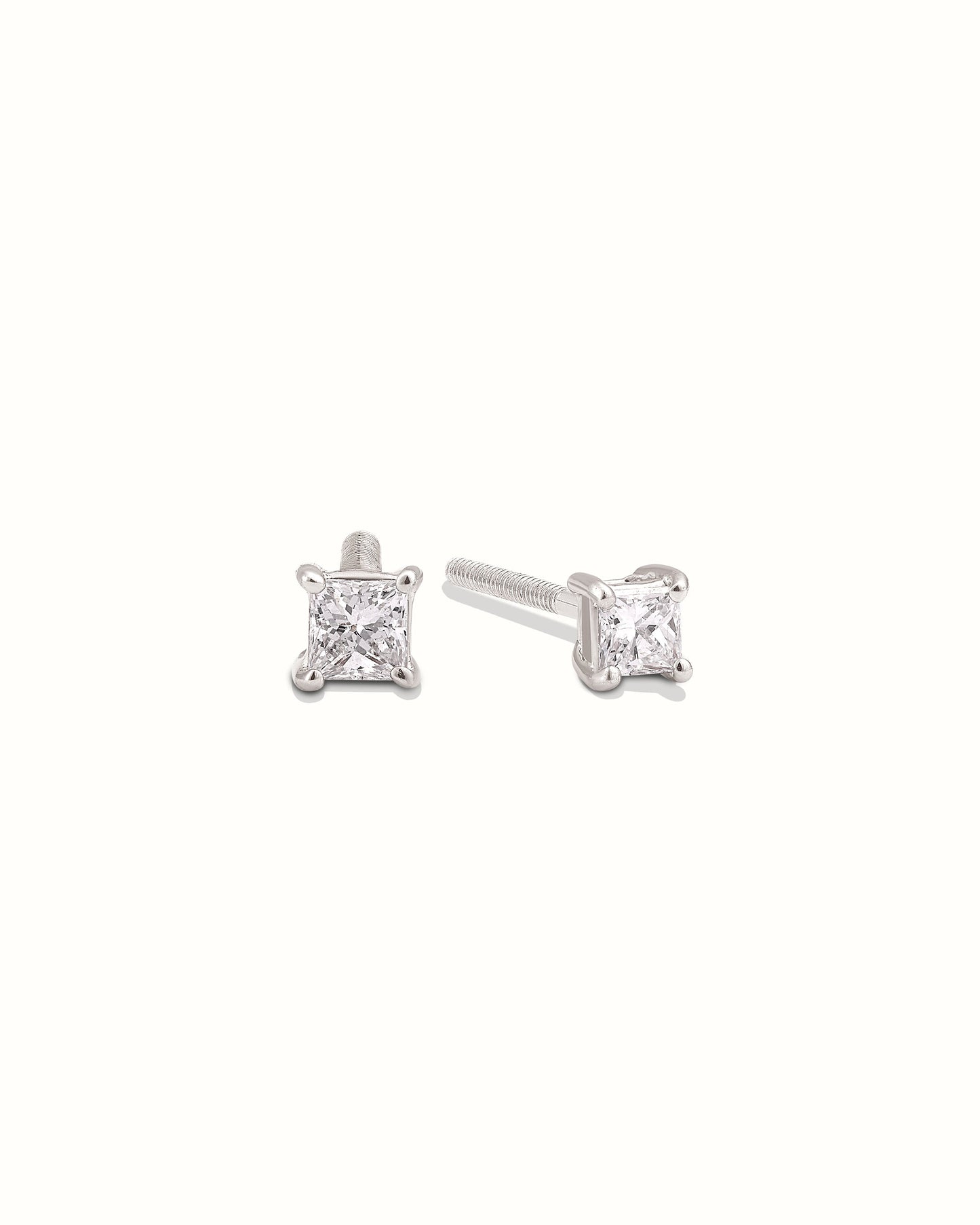 0.15 cts Princess Diamond Studs