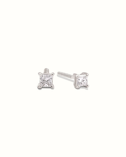 0.15 cts Princess Diamond Studs