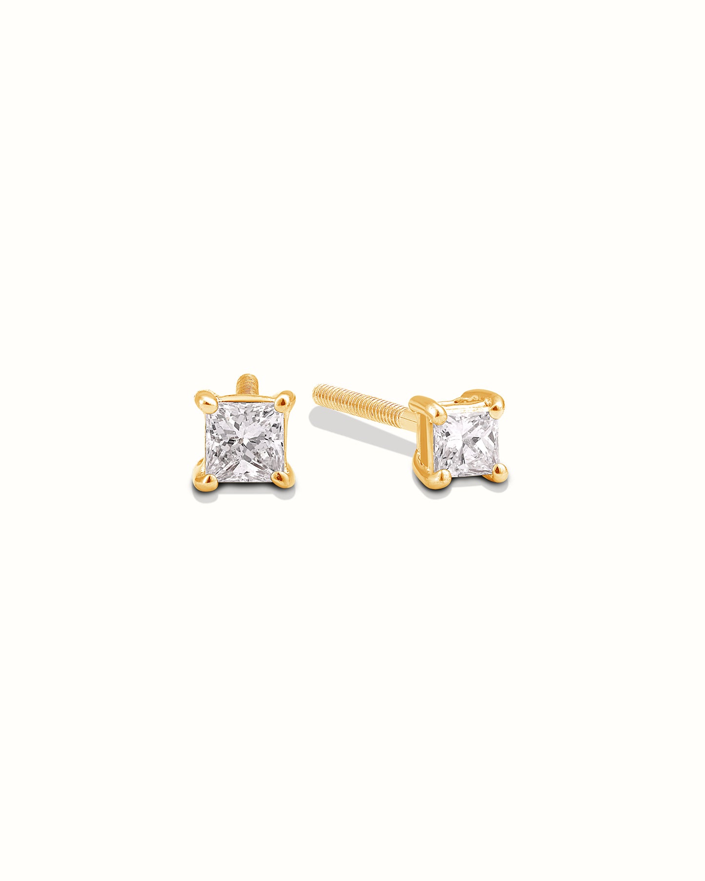 0.15 cts Princess Diamond Studs