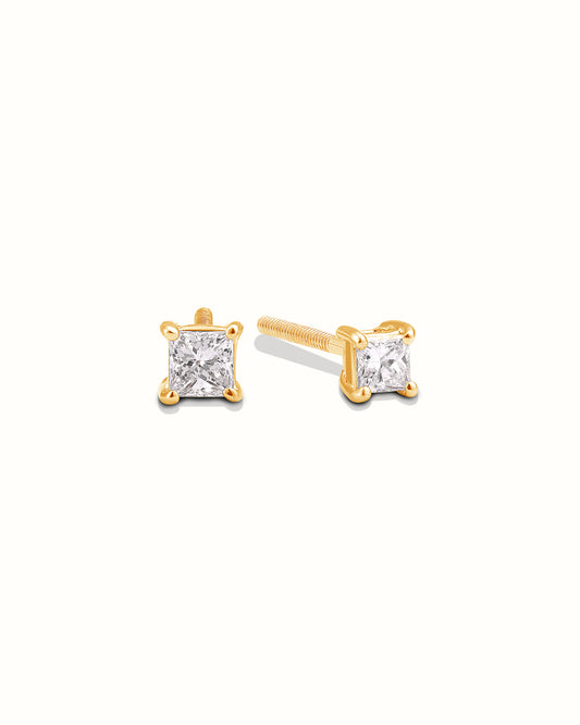 0.15 cts Princess Diamond Studs