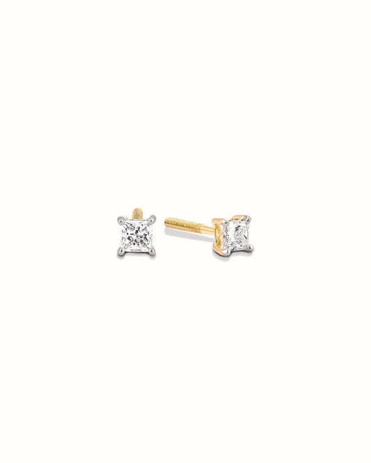 0.20 cts Princess Diamond Studs