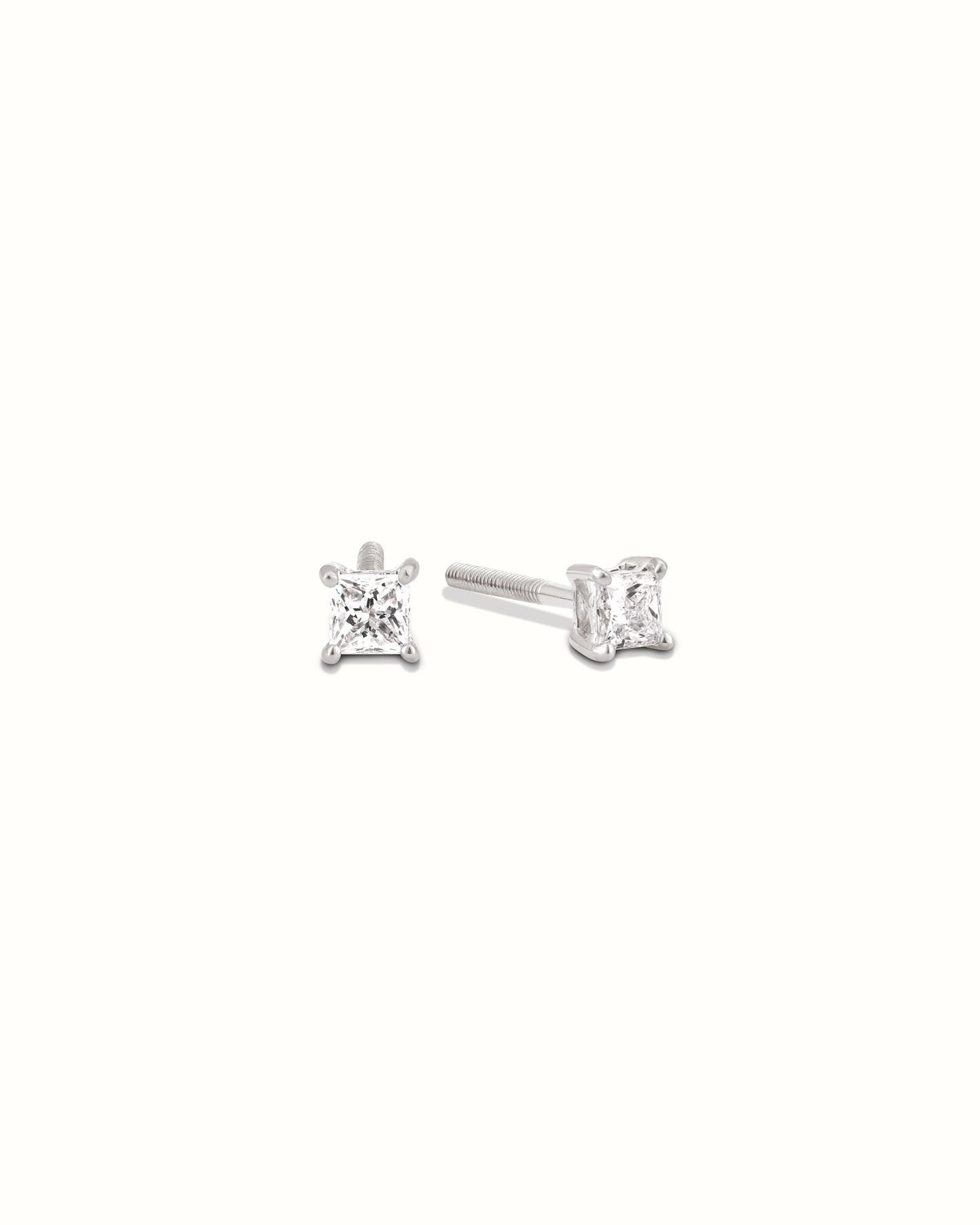 0.20 cts Princess Diamond Studs