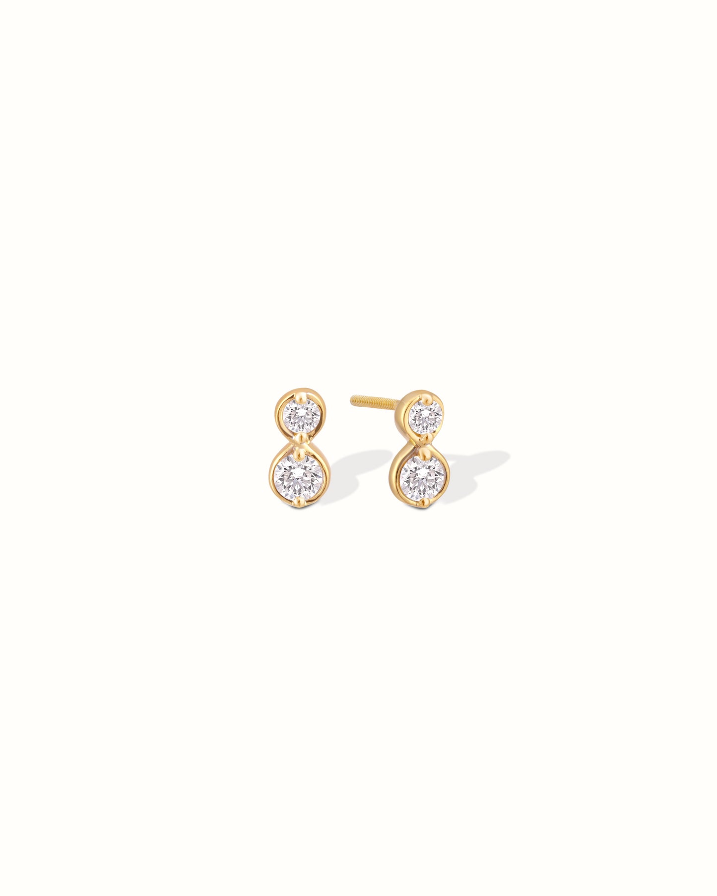 Double Diamond Studs
