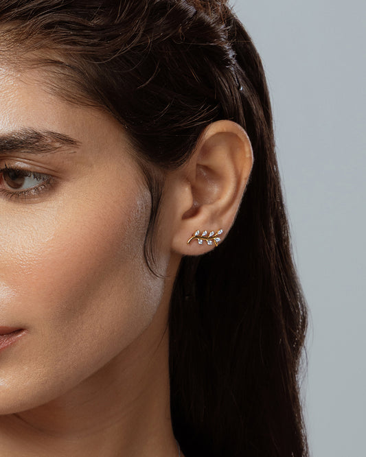 Leaf Climber Earrings hover image