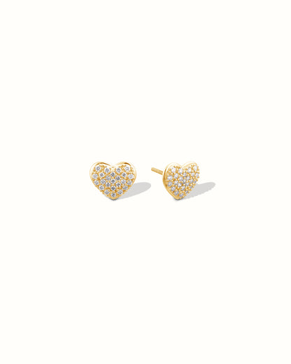 Diamond Heart Studs