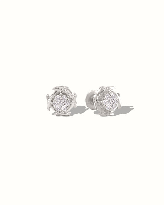 Flower Diamond Studs hover image