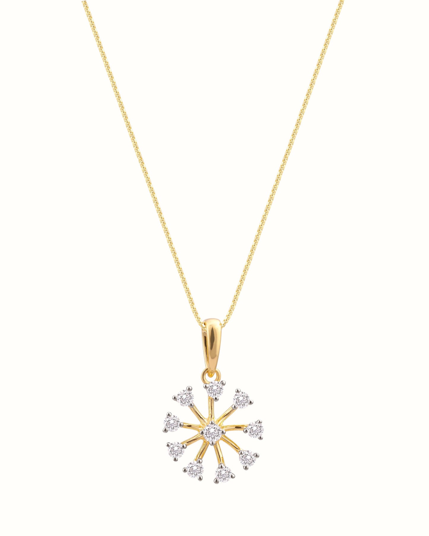 Diamond Floral Pendant