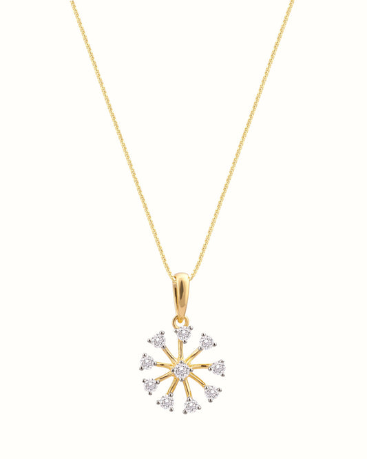 Diamond Floral Pendant