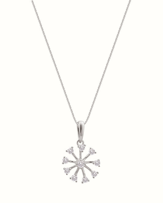 Diamond Floral Pendant