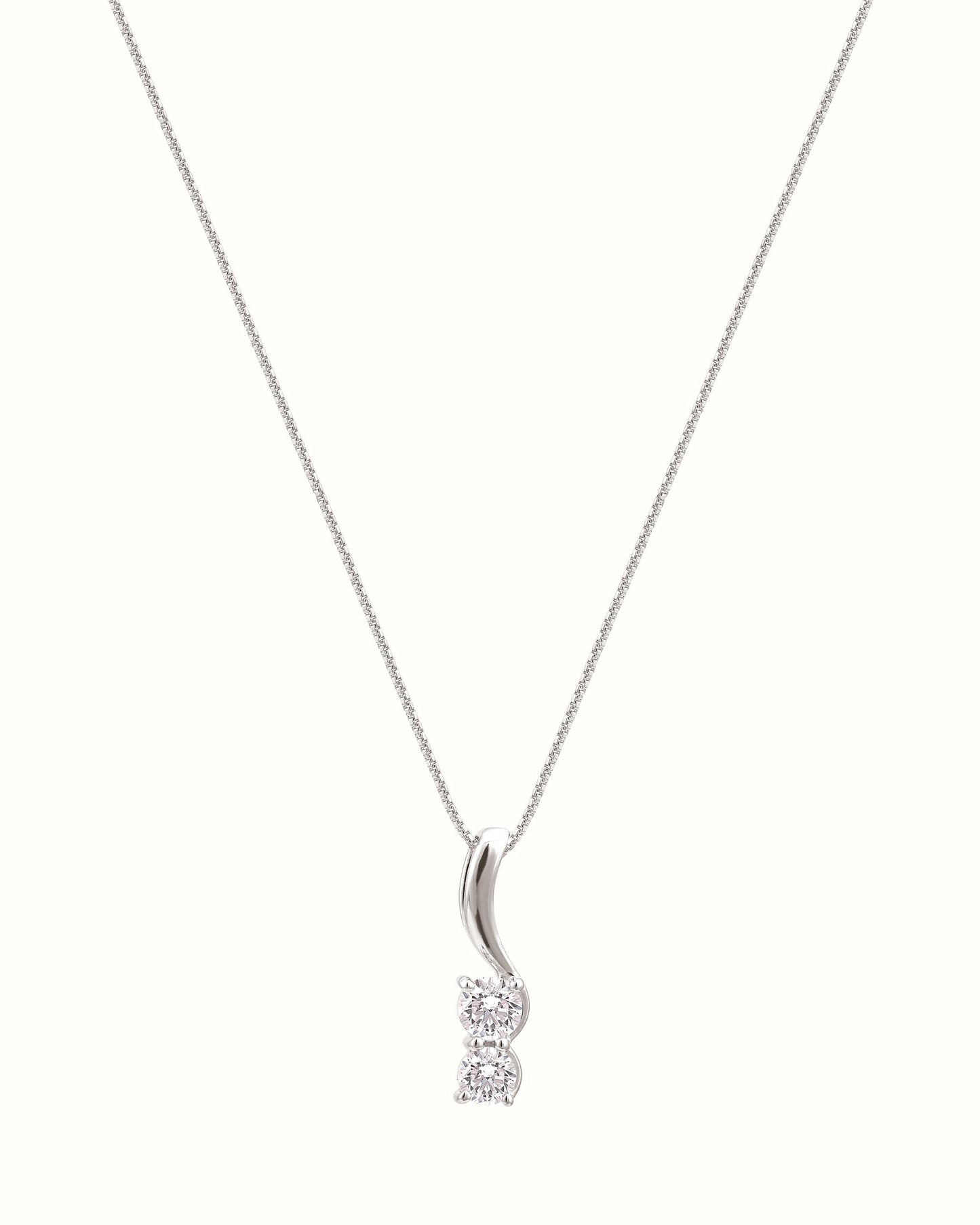 2 Stone Drop Pendant