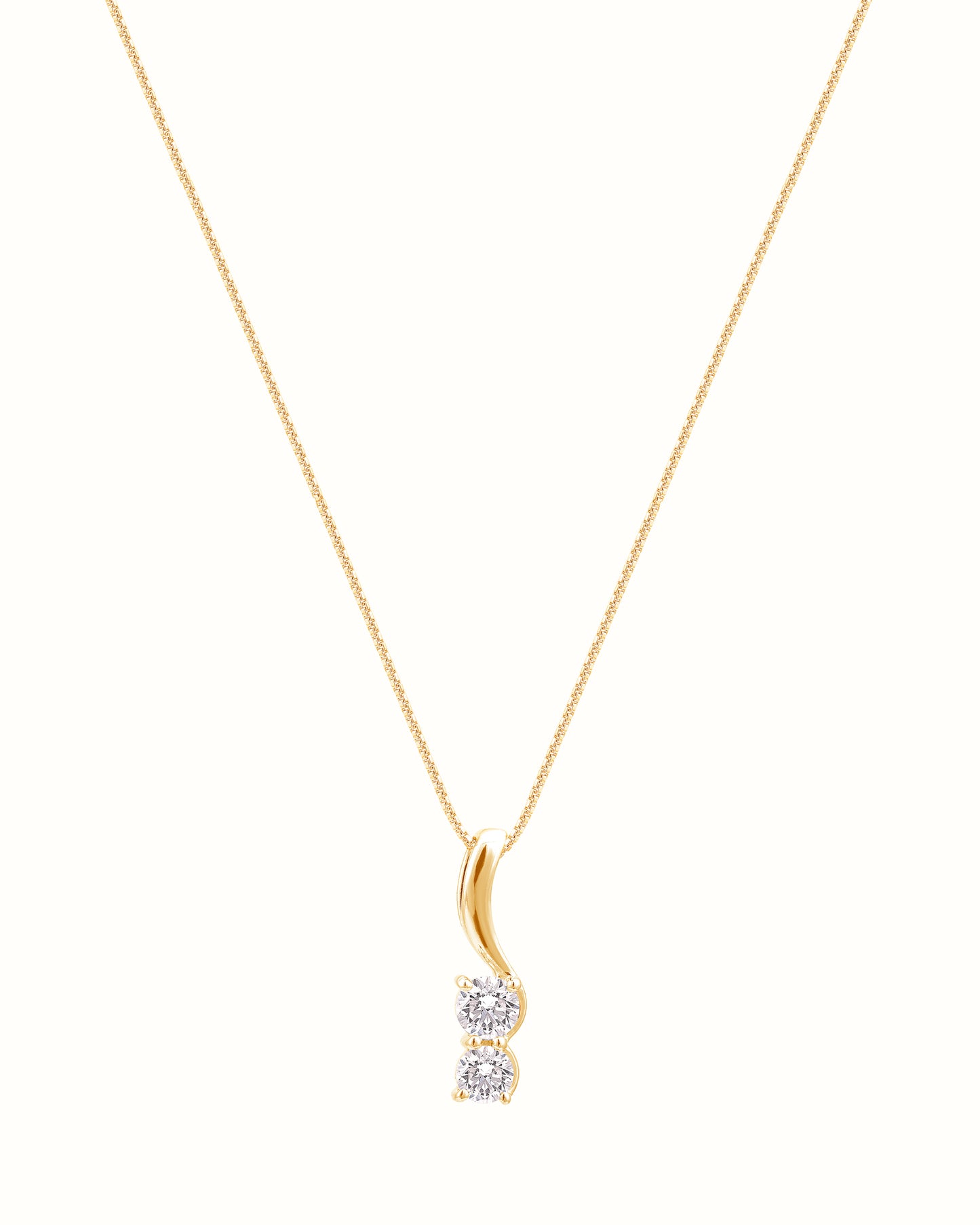 2 Stone Drop Pendant