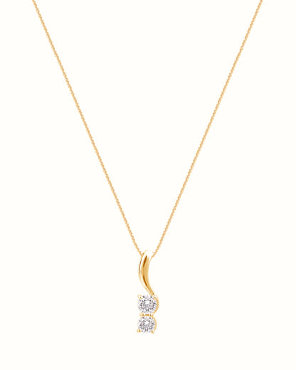 2 Stone Drop Pendant