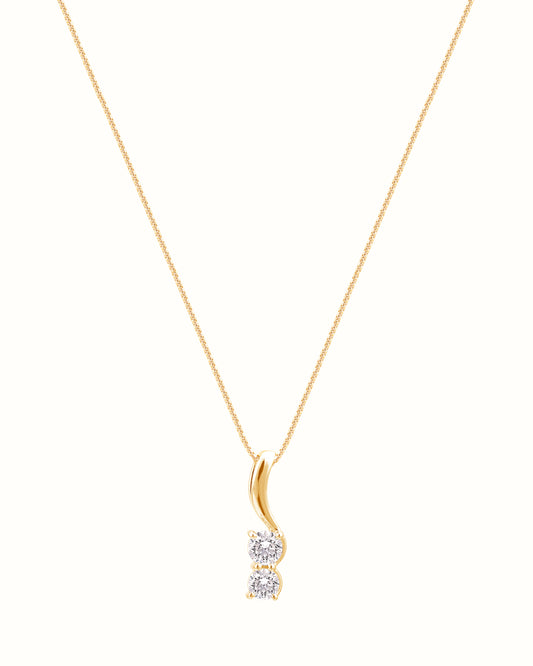 2 Stone Drop Pendant
