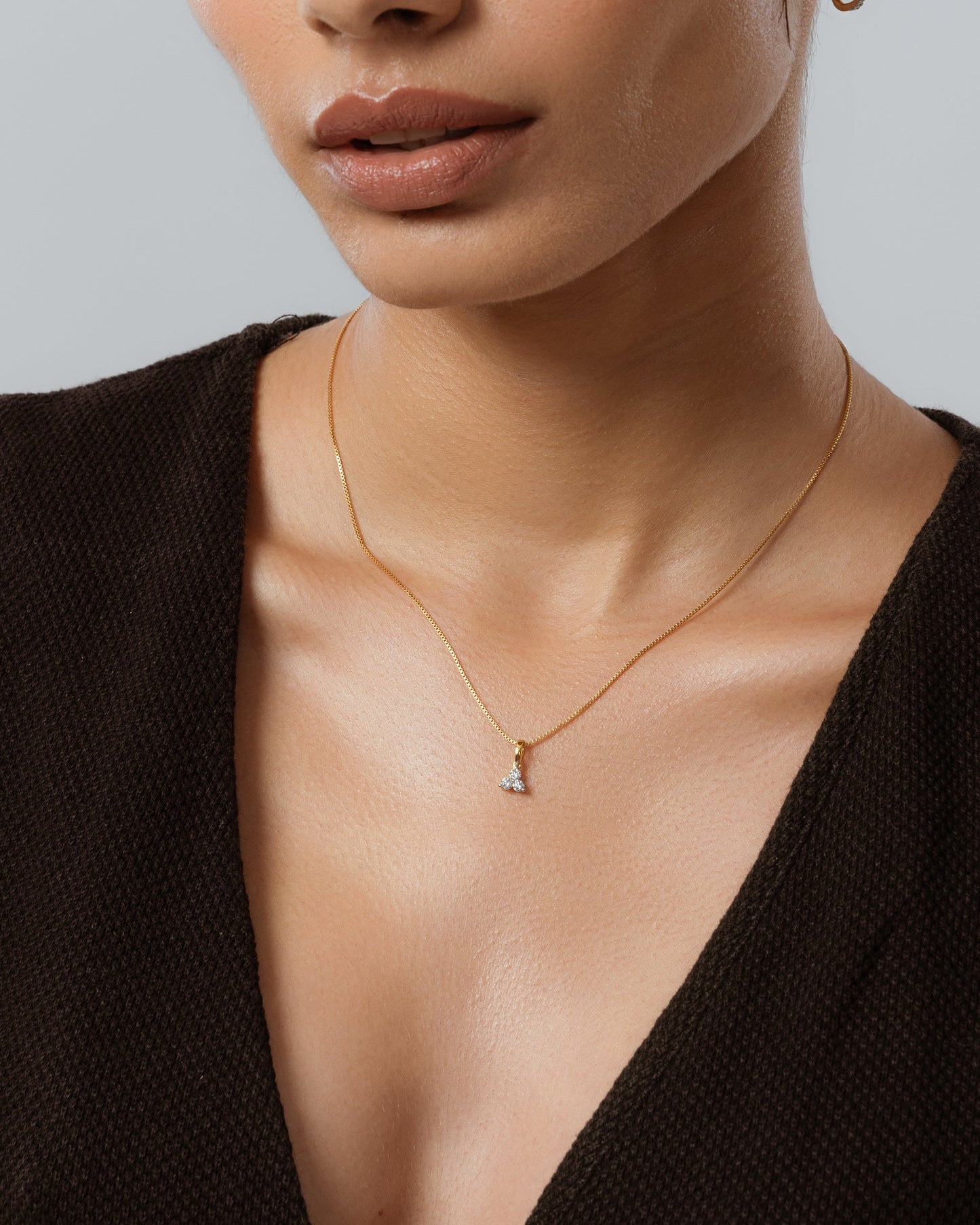 3 Stone Diamond Pendant
