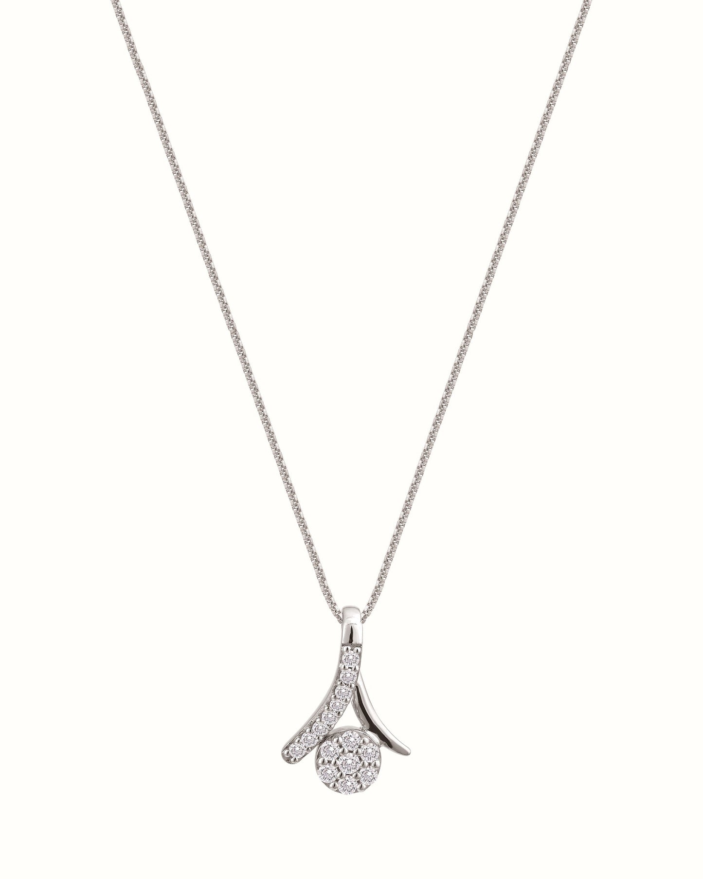 Dancing Round Diamond Pendant