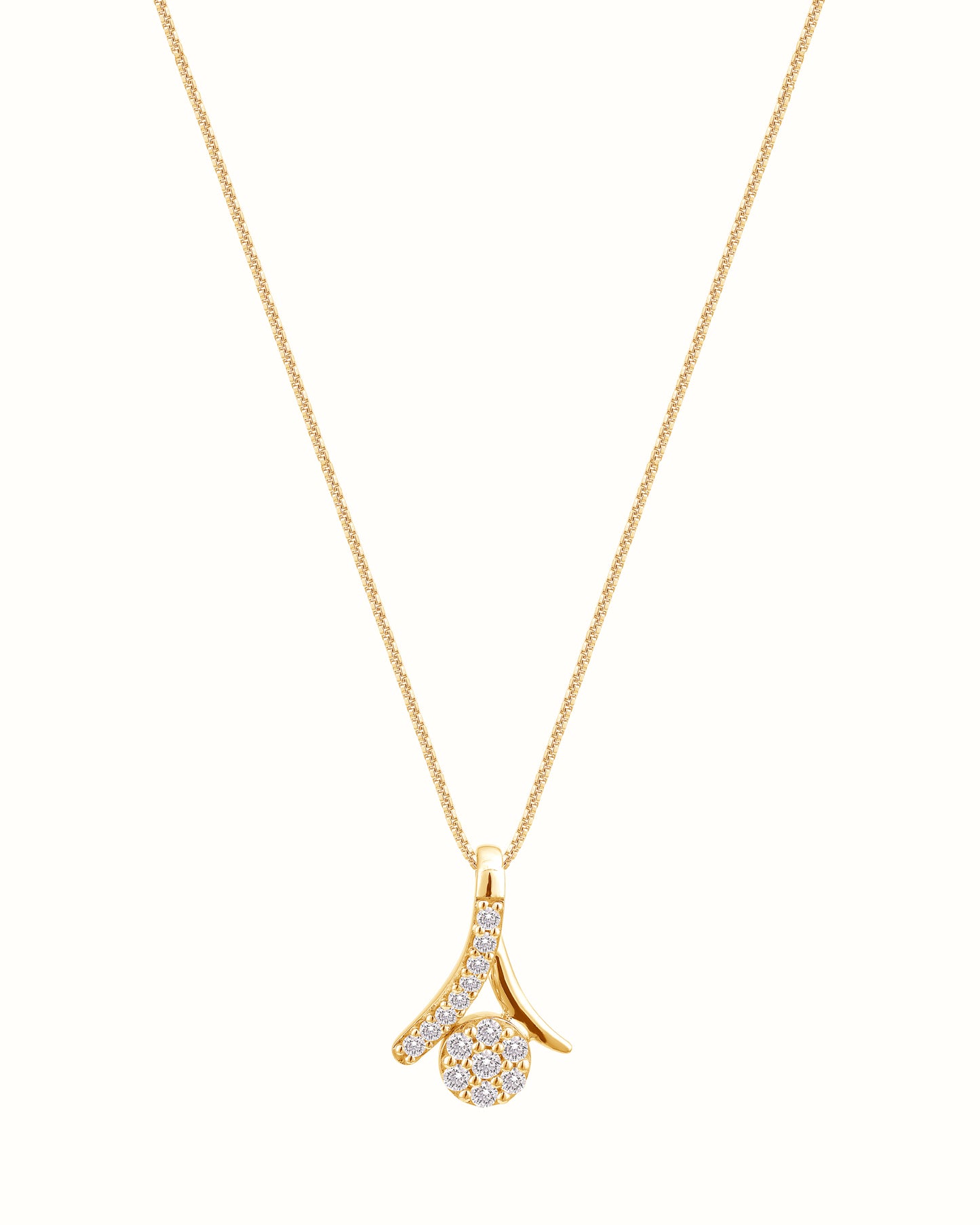 Dancing Round Diamond Pendant