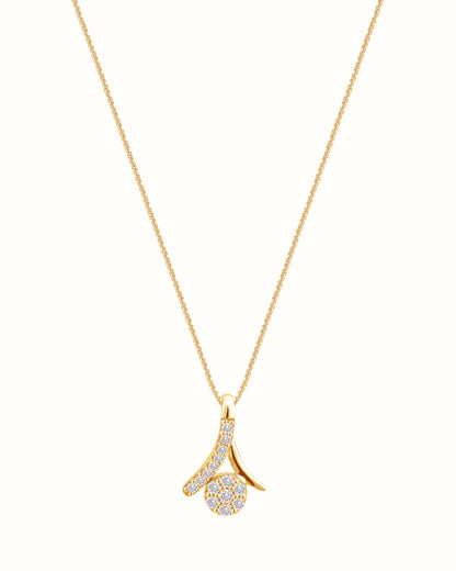Dancing Round Diamond Pendant