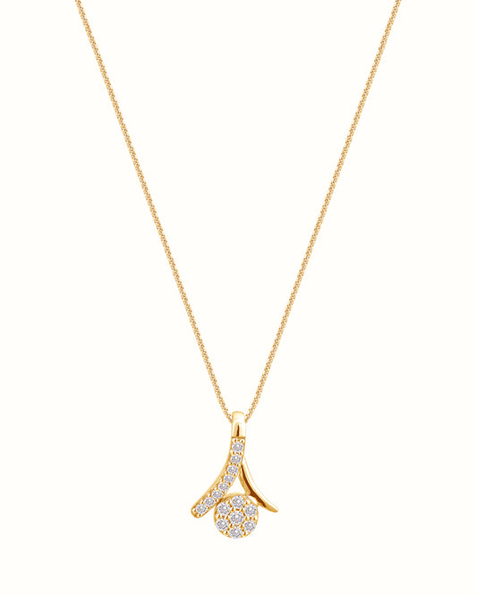 Dancing Round Diamond Pendant
