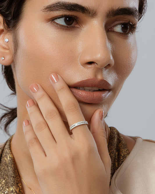 Duo Band Stacker Ring hover image