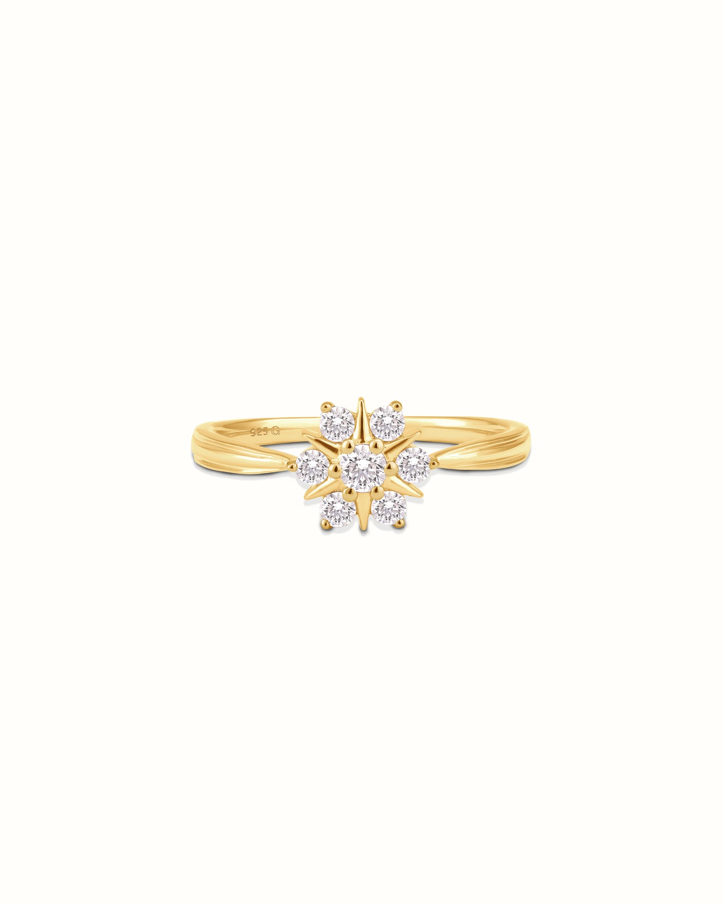 7 Stone Flower Ring