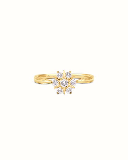 7 Stone Flower Ring