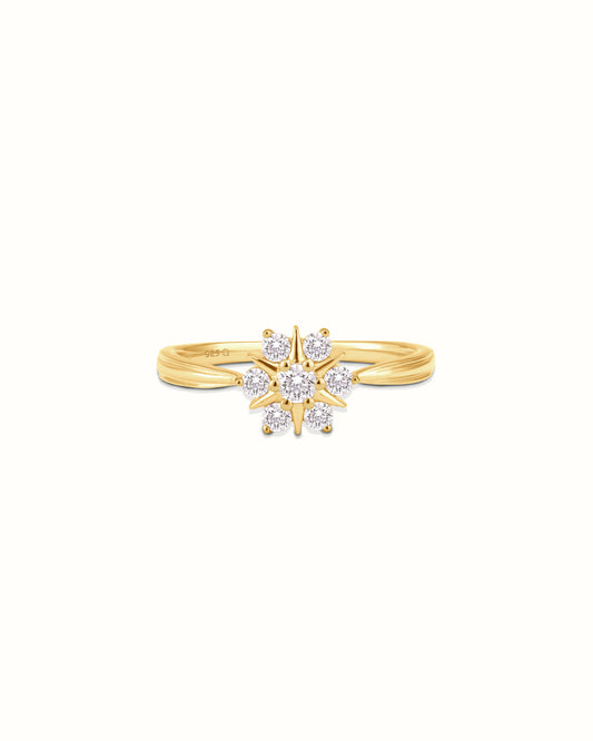 7 Stone Flower Ring