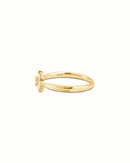 7 Stone Flower Ring