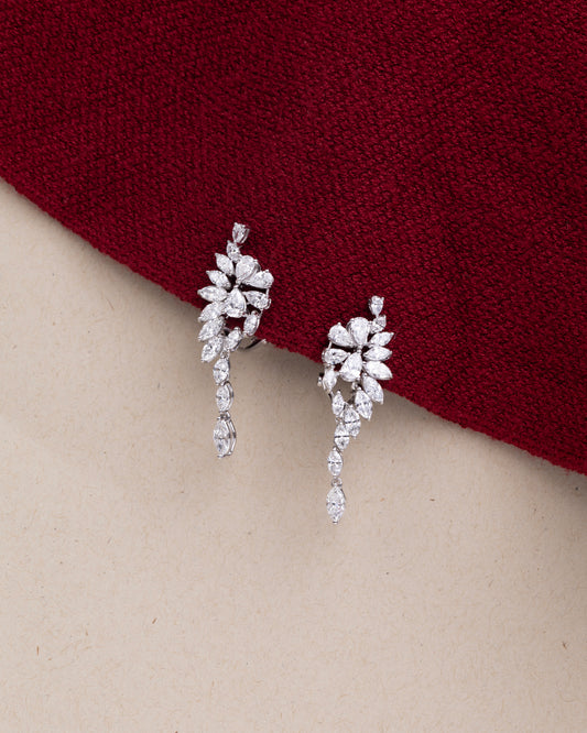 Marquise and Pear Diamond Danglers hover image