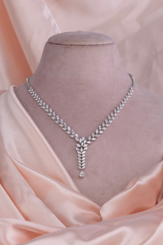 Leaf  Diamond Necklace hover image